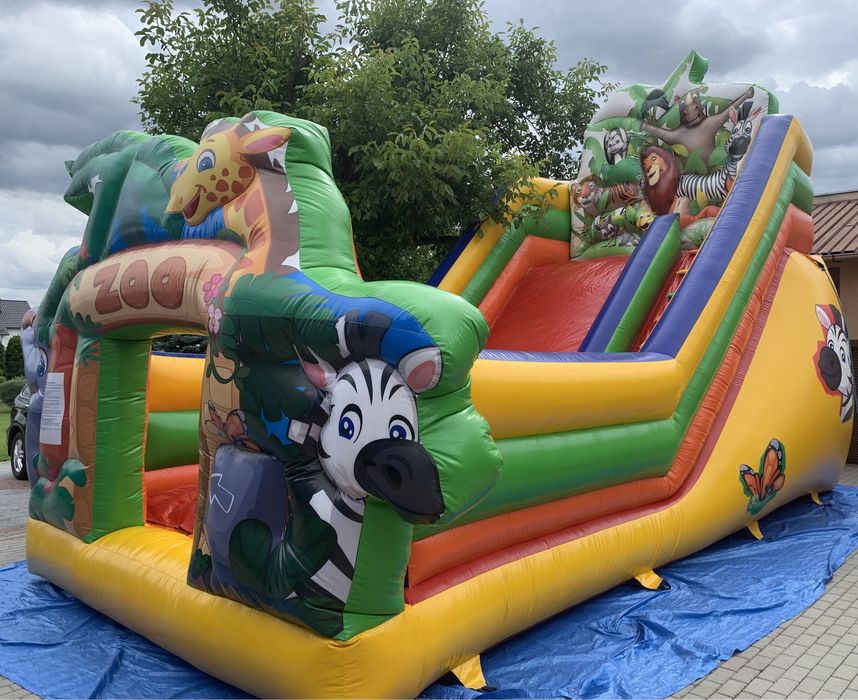 Wynajem dmuchańców zjeżdżalnia, karuzela łańcuchowa, byk rodeo, wata