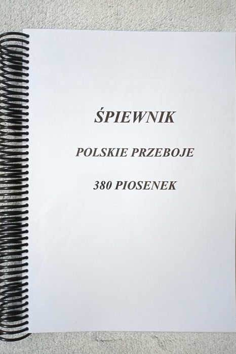 380 piosenek, śpiewnik polski, akordy, A4