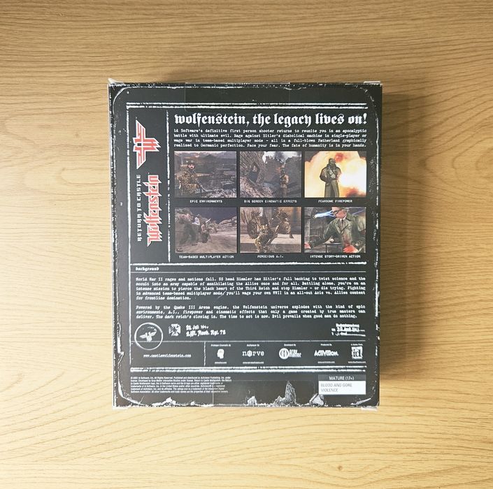 Return to Castle Wolfenstein PC BIG BOX US