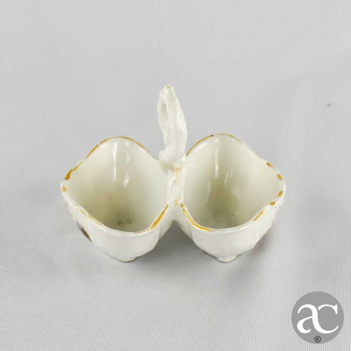 Especieiro / Saleiro de mesa em porcelana europeia, séc. XIX