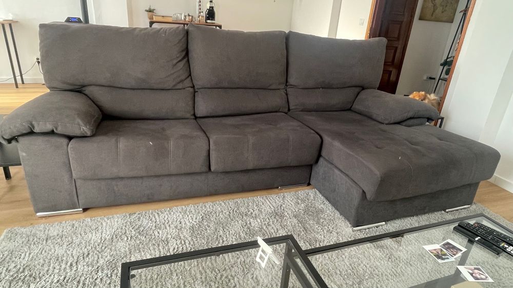 Sofá com chaise largura de 270 cm