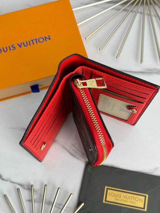 Кошелек женский Louis Vuitton книжка коричневый черный Луи Виттон