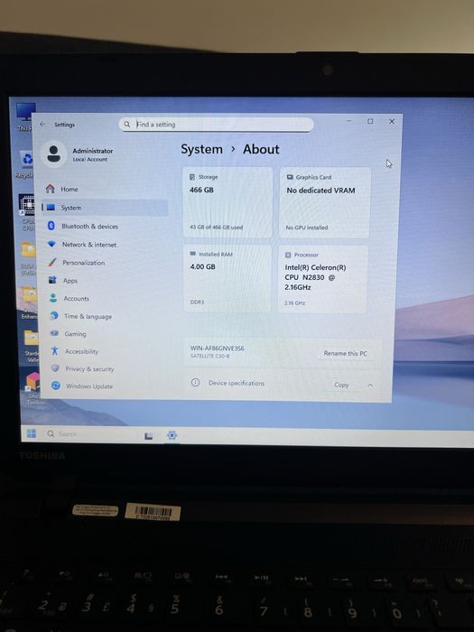 Gaming Toshiba N2830
