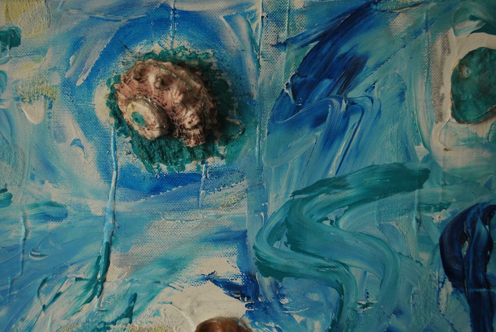 Pintura Original Tela Pintora Carla Monteiro (Decoração Fundo do Mar)