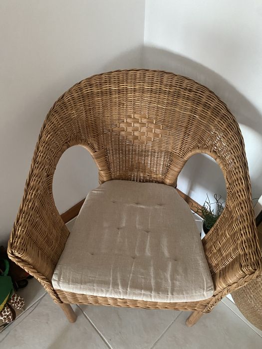 Agen Ikea Poltrona em Verga e Cru