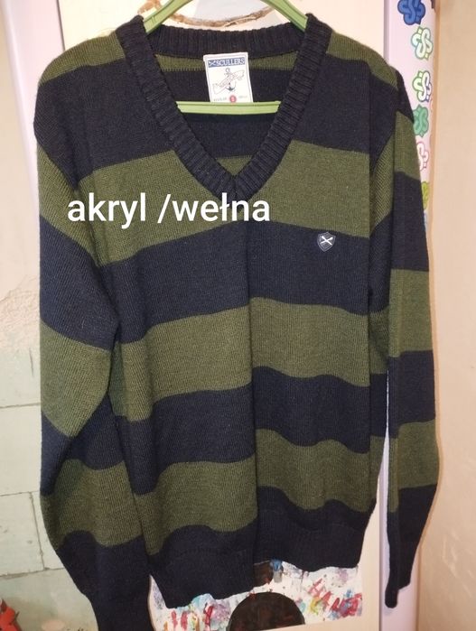 Swetr męski akryl wełna rozmiar S