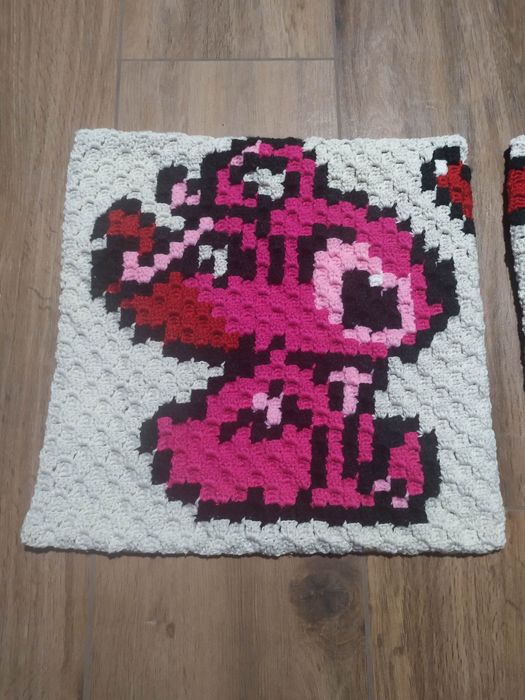 Stich & Angel poszewki na poduszkę na szydełku