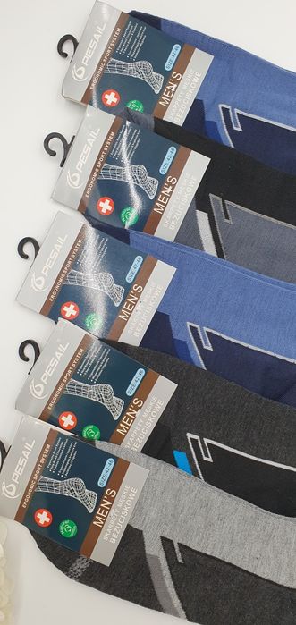 Bezuciskowe bawełniane skarpetki męskie skarpety bawełna 85%mix pakiet