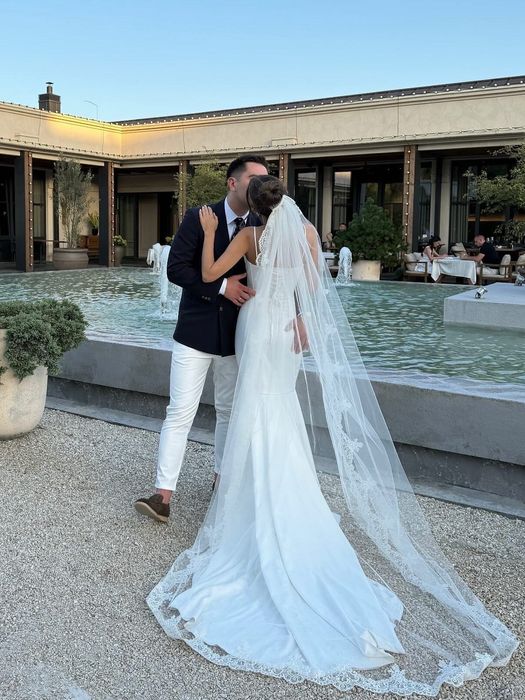 Сукня весільна біла рибка - s