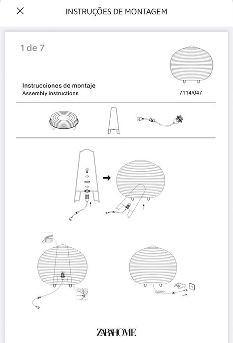 Candeeiro De Mesa Linho Zara Home NOVO