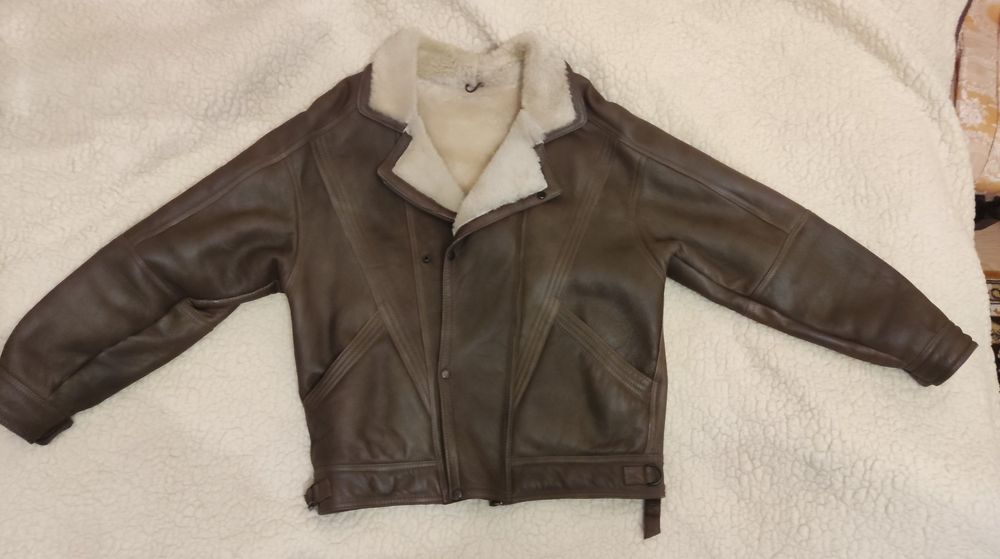 Skórzany kożuch męski