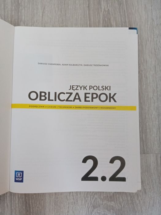Język polski oblicza epok 2.2 nowa edycja WSiP
