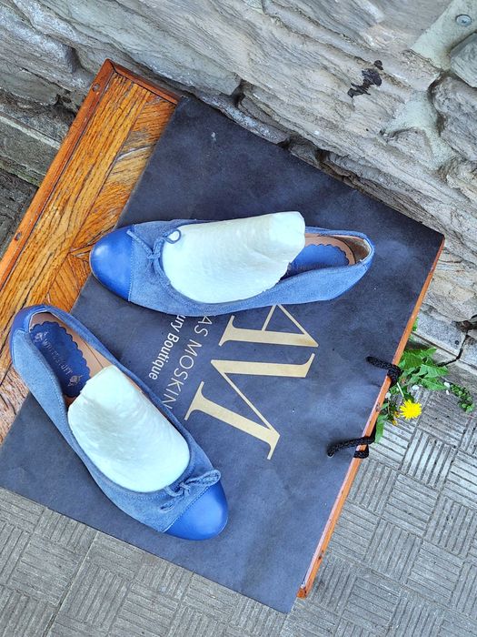 ІТАЛІЯ туфлі мокасини, натуральна замша та шкіра, Розмір 39 шкіряні