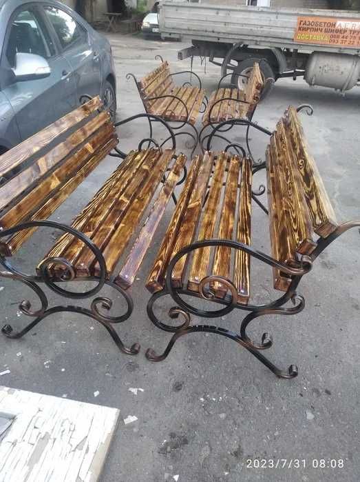 стол лавочка садовая