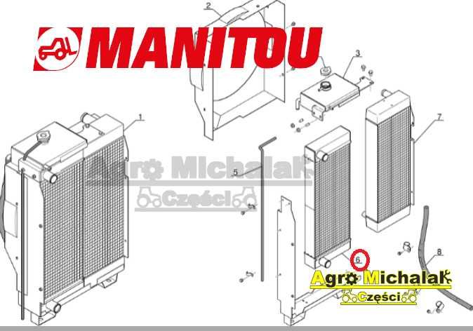 Chłodnica  Manitou MLT735-120LSU, MLT731, MLT 741, 845, 932, 634, 1030