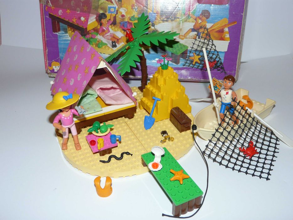 Lego belville friends wyspa skarbów dziewczynki i chłopca namiot
