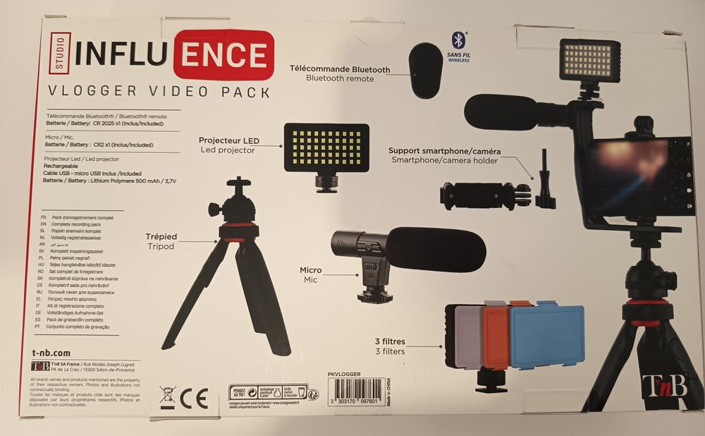 PROMOÇÃO Kit vlogger com tripé e microfone