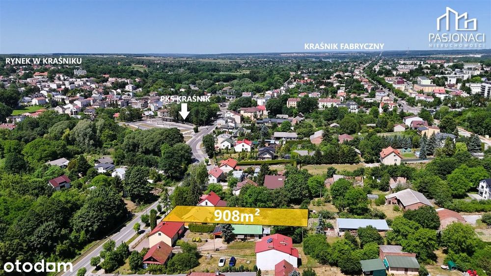 Działki z domem 800m od centrum Kraśnika!