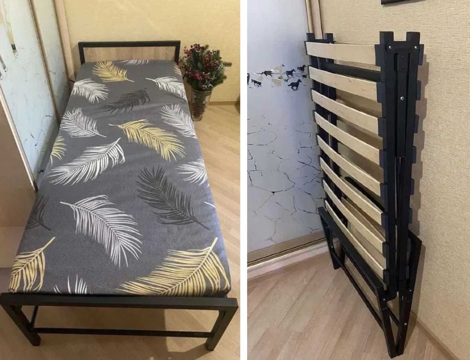 Розкладачка розкладне ліжко раскладушка раскладная кровать с матрасом