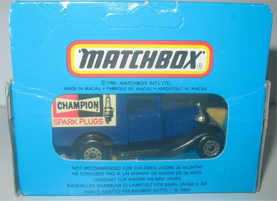 Matchbox - Ford Model A Van - Champion Spark Plugs (1983)