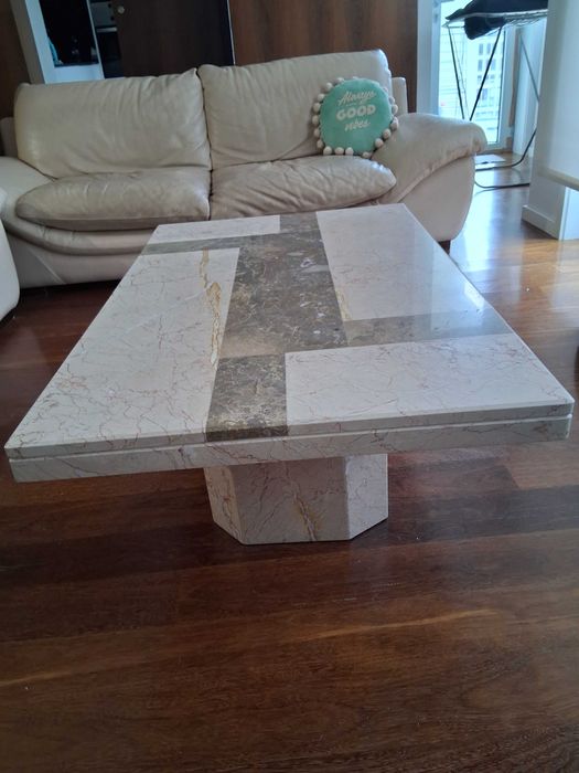 Mesa de centro de mármore, única exclusiva