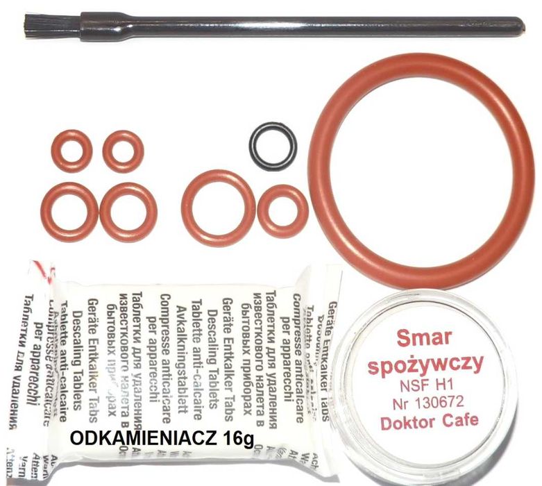Zestaw uszczelki smar odkamieniac EP Philips Saeco Sup HD SM RI Gaggia