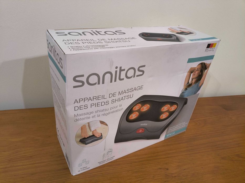 Aparelho novo para massagem de pés Shiatsu com aquecimento opcional - Sanitas