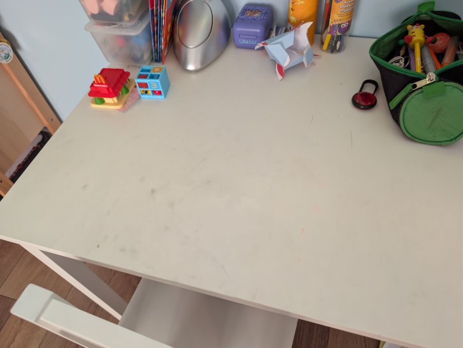 IKEA ZESTAW KRITTER stolik +1 x krzesełko, BIAŁY