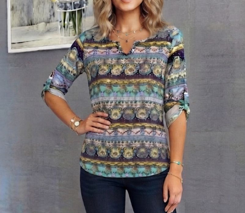 Bluzka w stylu boho/etno, M/L