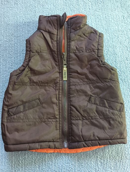 Zippy Reversible Brown/Orange Vest for 6–9 Months (68–72 cm)