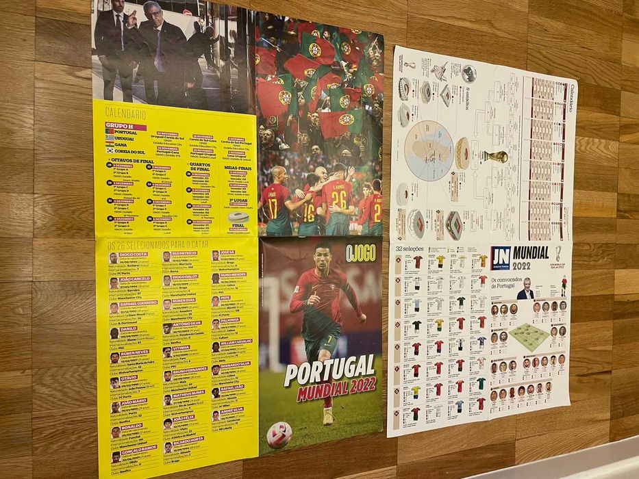 Posters seleção nacional futebol e ronaldo