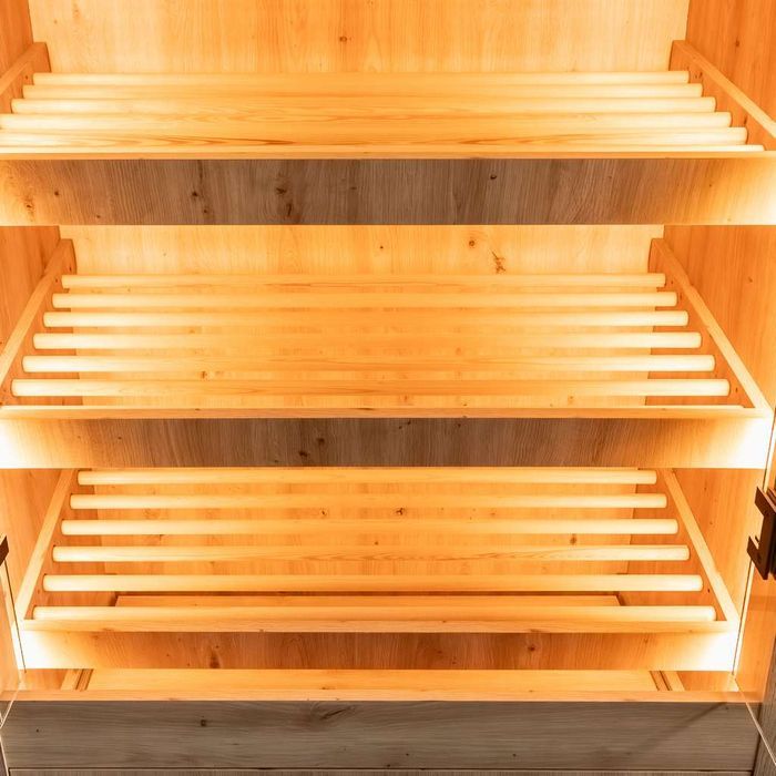 Regał na pieczywo MEGA-M 100x58x205 z szybą LED dąb artisan - od ręki