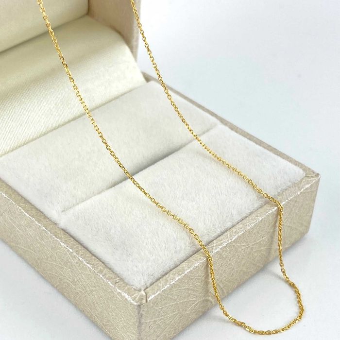 Subtelny ZŁOTY łańcuszek splot ANKIER PRÓBA 585 (14K) długość 50 cm