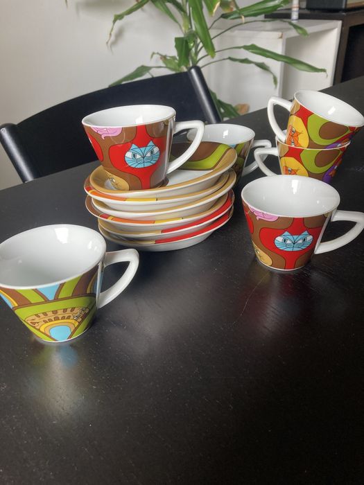 Conjunto de chavenas de cafe Gato Preto