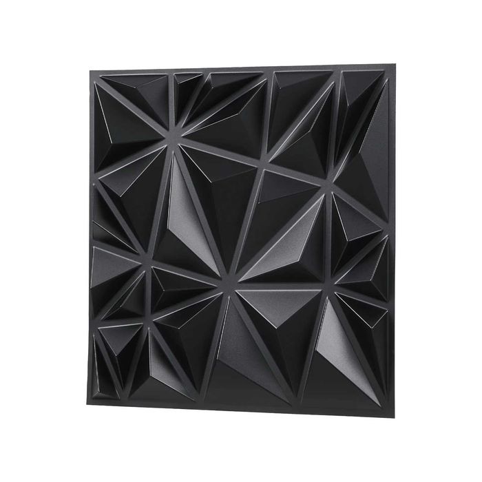 DUŻY ZESTAW 33 SZT !! Panele ścienne dekoracyjne 3D diament czarny mat 3m2