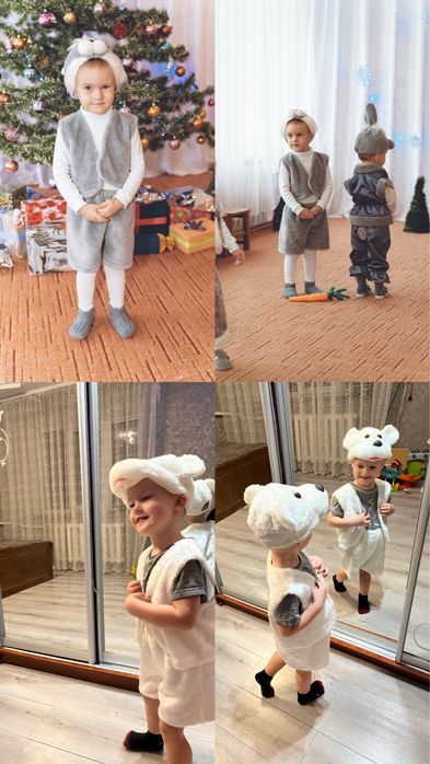 Костюм зайчика та ведмедя новорічний оренда