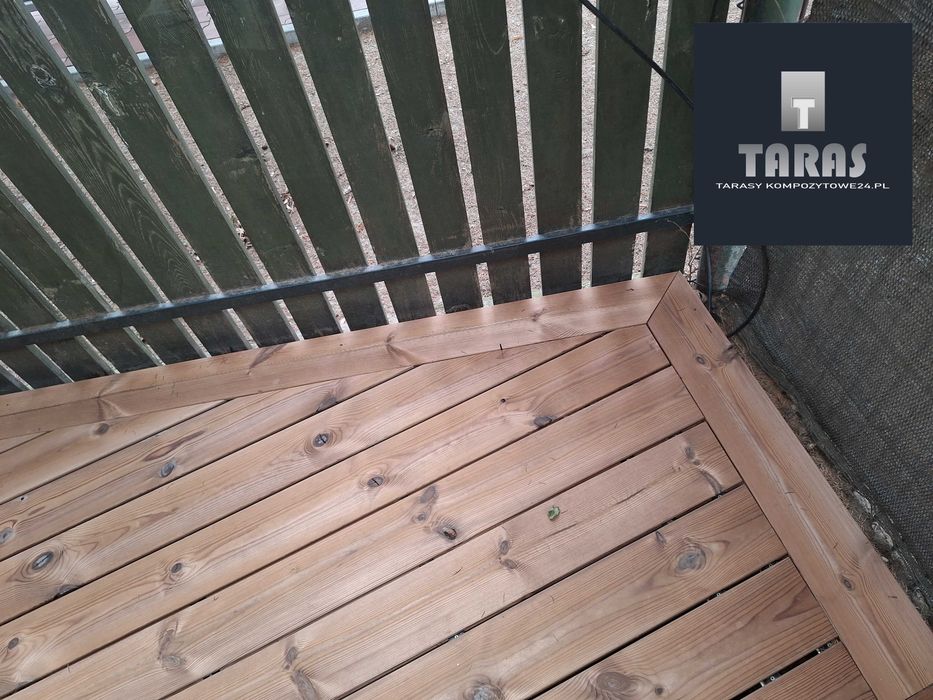 Tarasy drewniane, elewacje thermososna Montaż