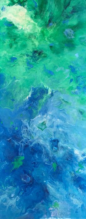 Tela pintada à mão. Pintura acrílica