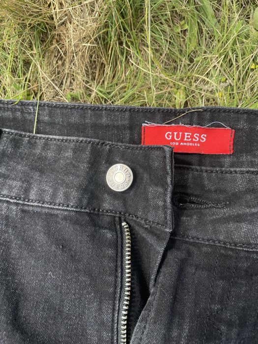 Джинси Guess чорні drip drill