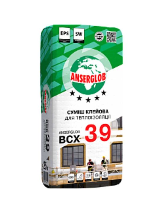 Клей для теплоізоляції Анцерглоб Суміш клейова для мінеральних плит