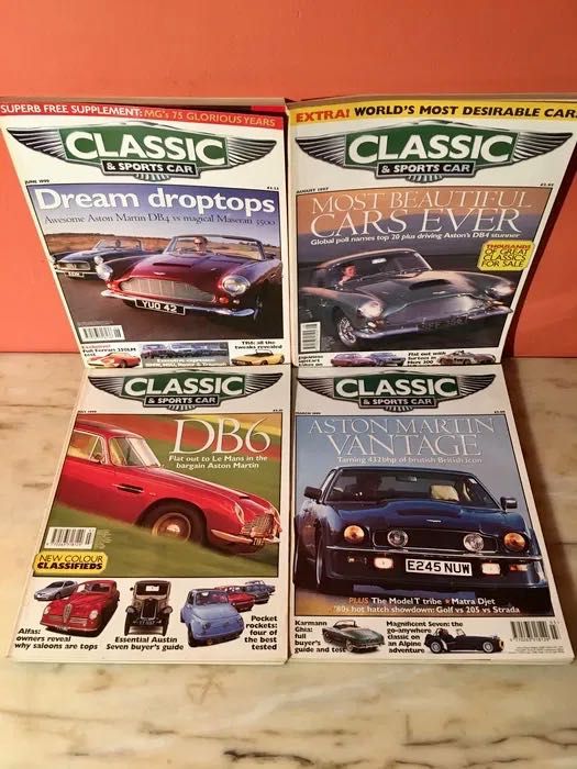 ASTON MARTIN - 4 issues of Classic & Sports Car magazine