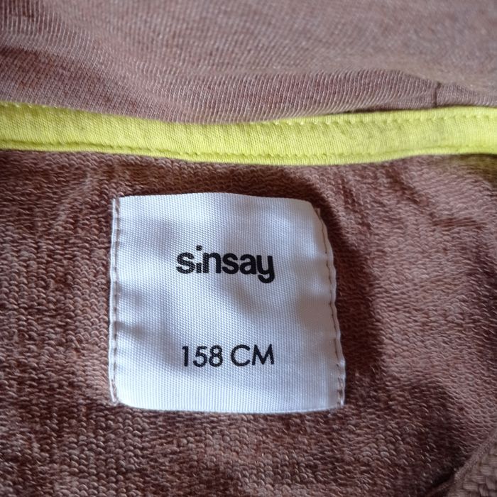 Bluza chłopięca z kapturem brązowy Sinsay rozmiar 158