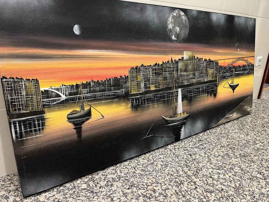 Quadro pintura tema Porto