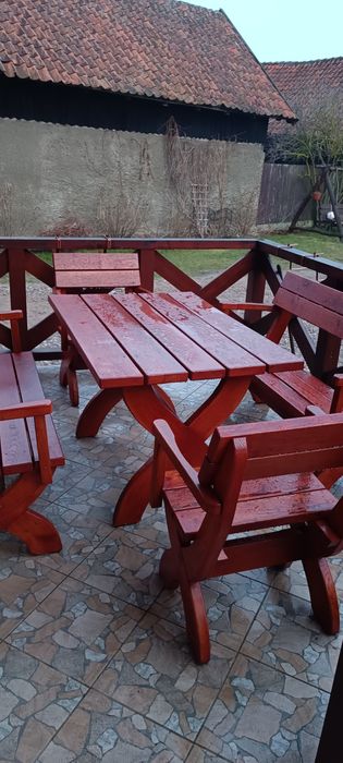 Meble ogrodowe dębowe solidne