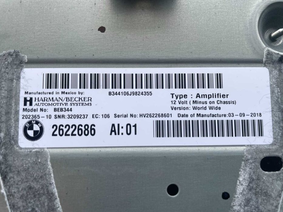Підсилювач аудіосистеми BMW X3 G01 65122622686