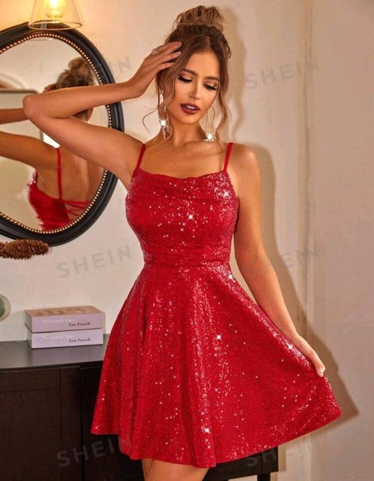 Sukienka rL cekinowa sznurowana