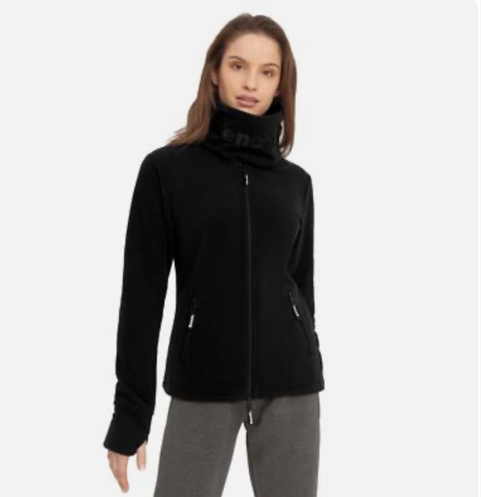 Женская черная флисовая кофта Bench М толстовка свитшот худи