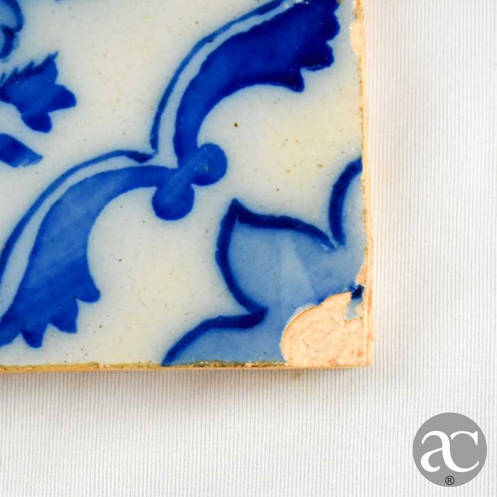 Par de azulejos antigos, pintados à mão