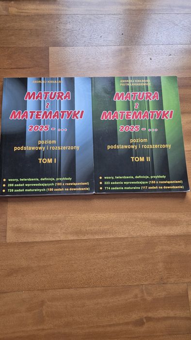 Matura z matematyki poziom podstawowy i rozszerzony, zbiór zadań cz. 1 i 2.