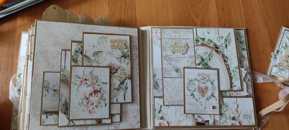 Album na zdjęcia, ślubny handmade scrapbooking, duży